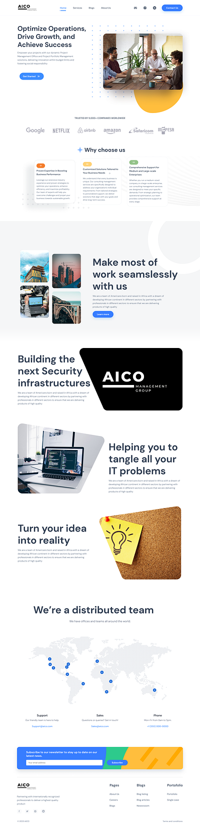 Aico website design home page ui website design