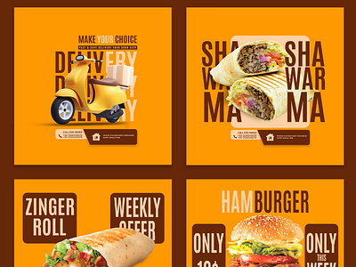 Fast Food Design Special Shawarma & Hamburger Edition fast food design freelance design graphic design markiting visual design