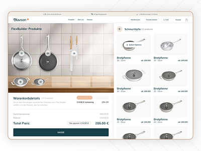 Olavson Flex Builder | UI/UX Design bundle flex builder food ecommerce kitchen redesign ui ux