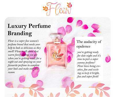 Fleur Luxury Perfume Branding Design 3d animation brand brand guidelines branding branding design branding in marketing branding style guides business branding company branding design design templates graphic design illustration logo logo brand guidelines motion graphics perfume brand ui ux