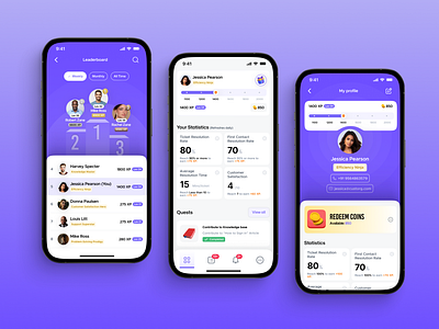 Gamification Mobile app coins figma game gamification leaderboard mobileapp ui