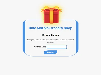 Daily UI Challenge #061 challenge coupon css dailyui day61 e commerce grocery html redeem redeem coupon shop website