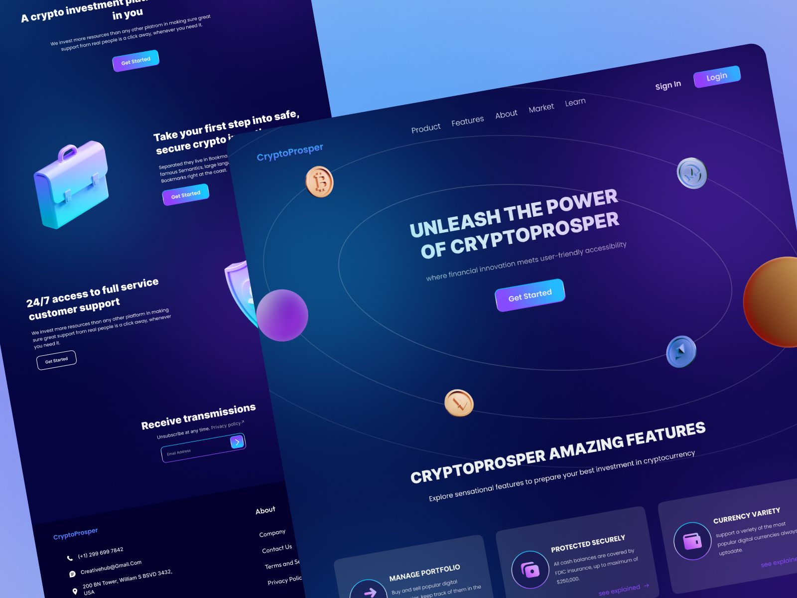 Cryptocurrency website UI android app app design design figma ios ui uiux ux