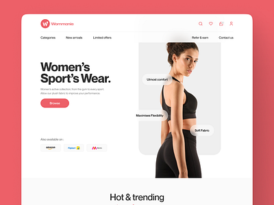 Gym wear landing page figma gym landing page light theme ui