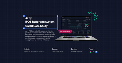 AzRy IPOS Reporting System - UX/UI Case Study admin dashboard analytic case study case study design dashboard financial fintech graphs reporting saas ui uiux ux website