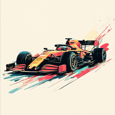 Mclaren F1 Car Illustration. art car design f1 graphic design illustration logo mclaren