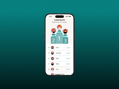 Daily UI #019 Leaderboard app app design daily ui dailyui design educational app illustration leaderboard mobile app ui ui design uiux ux ux design