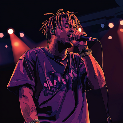 Juice Wrld Performance Illustration 999 art design graphic design illustration juice wrld logo