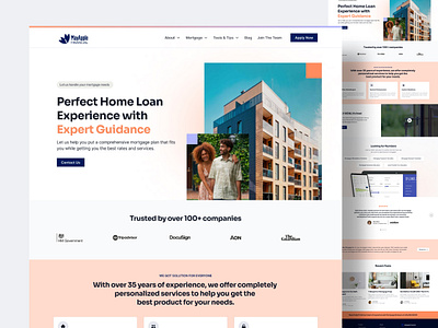 Mayapple - Mortgage Landing Page app design branding design graphic design product design ui