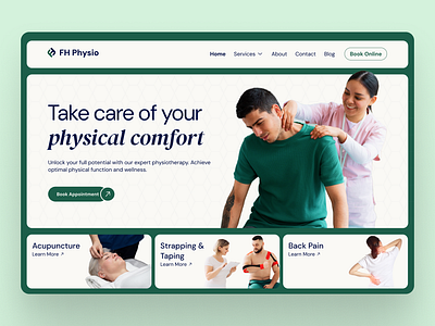 Physiotherapy Website UI/UX Design healthcare design healthcare ui physiotherapy website uiux design