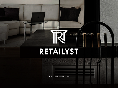 Retailing logo design branding logotype monogram typography