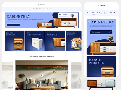 CABINETERY: A E-commerce Store branding design designinspiration e commerce furniture graphic design ui userexperience userinterface