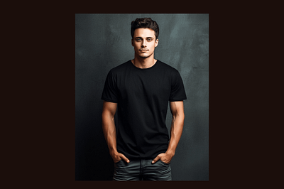 Gildan Men T Shirt Mockup Design Mockup black shirt mockup male shirt mockup men mockup mockup shirt mockup tshirt mockup