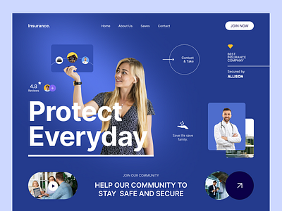 Insurance Website UI Design brand design branding car design doctor graphic design hotel illustration insurance medical product property save service ui web design website