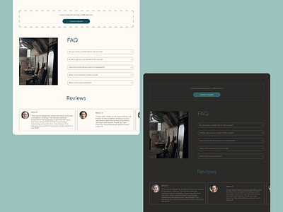 Landingpage: Online course FAQ design interaction design landing page ui ux web design