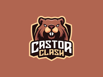 Castor Clash esport logo graphic design logo design mascot logo