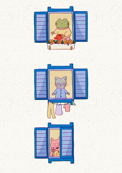 Lola's Neighbours illustrator procreate