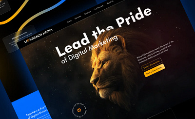 Digital marketing agency website design agency website dark theme portfolio website web3d