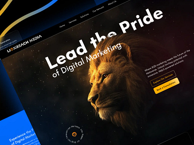 Digital marketing agency website design agency website dark theme portfolio website web3d