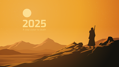 2025 A step closer to death book design digital art flat illustration illustration landing page landscape nature poster scifi art story