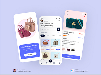 Fashion Bag App Design bag design dribbble figma mobileapp ui ux