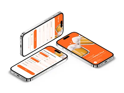 Drinks Choice App UI Design app design beer drinks mobile orange retaurant ui ui app wine