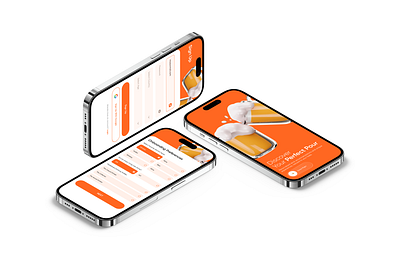 Drinks Choice App UI Design app design beer drinks mobile orange retaurant ui ui app wine
