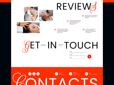 Beauty Salon Landing Page agency website beauty master beauty salon bold typography branding clean design corporate website design design desktop landing page light premium design skincare salon trendy design ui uiux web design web designer near me website redesign