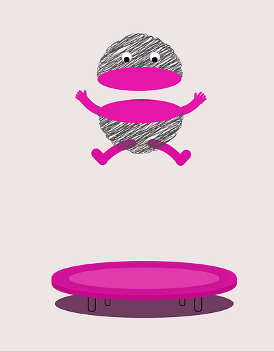 trampoline guy animation motion graphics