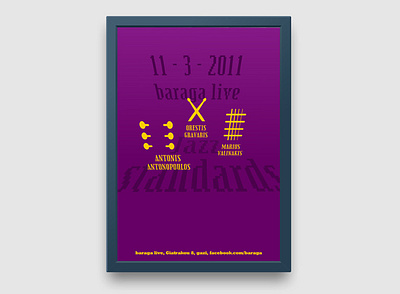 "Baraga", live club, posters, 2011 branding graphic design poster