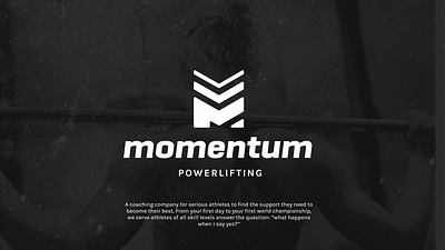 Momentum Powerlifting athletic branding graphic design logo powerlifting sport typography vector