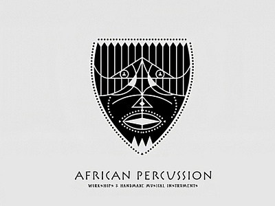 "AFRICAN PERCUSSION", instruments, mark, 2015 mark visual identity