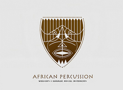 "AFRICAN PERCUSSION", instruments, mark, 2015 mark visual identity