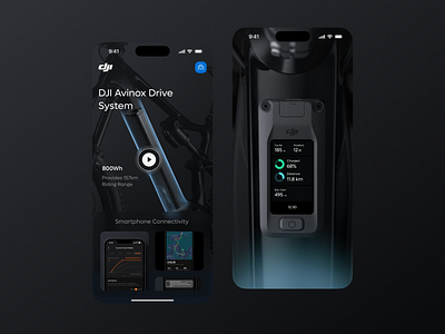 Dji Avinox Drive System Exploration branding concept cycling graphics landing page mobile app saas ui uiux