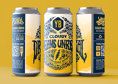 Beer Can label designs - Grateful Dead inspired beer can beer labels belgian craft beer grateful dead hand lettering illustration typography