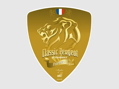 "Classic Peugeot Friends", sticker, 2012 graphic design sticker