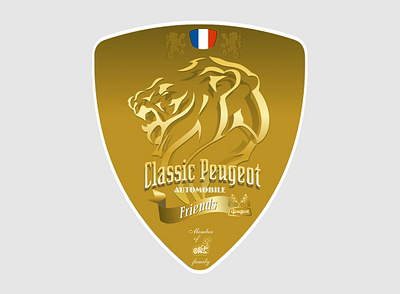 "Classic Peugeot Friends", sticker, 2012 graphic design sticker