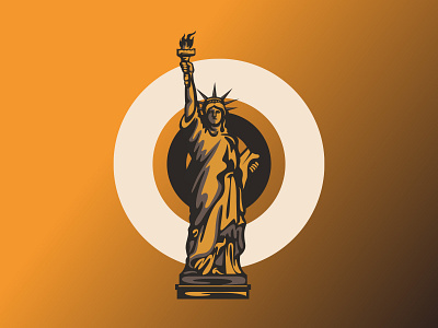 Vector Illustration - Statue of liberty american art character design illustration statue statue of liberty usa vector vector illustration yello