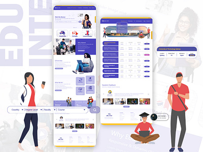 Edu Intel - Study Abroad branding graphic design ui