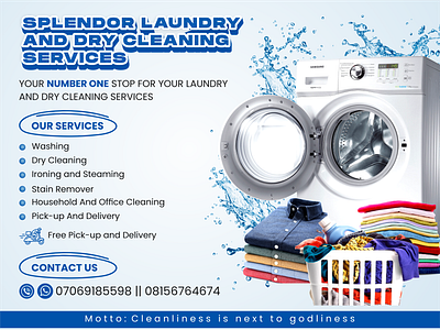 Banner design for Splendor Laundry and Dry Cleaning Services