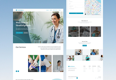 HealthSphere creative design design framer framer template healthcare ui ui design