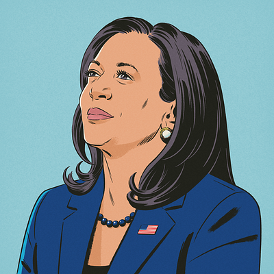 Kamala Harris drawing editorial face illustration kamala kamala harris photoshop portrait president vice president