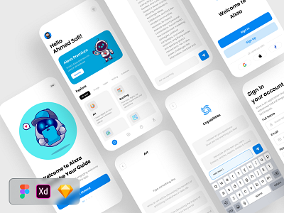 AI Chatbot App UI Kit ui design