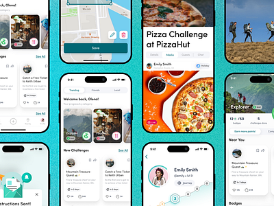 Tellascape: Adventurer Social Media App! graphic design mobile ui ux design