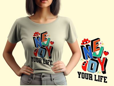 Retro typography cartoon colorful graphic design illustration product design retro t shirt design typography vector