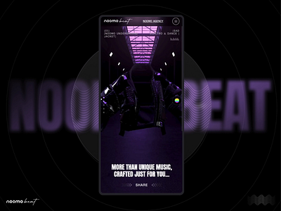 Noomo Beat - an AI audiovisual experience 3d website activation ai animation crypto dance fashion metaverse mobile music storytelling ui web experience web3