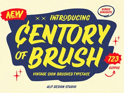 Century of Brush Font design font fonts letteing typeface