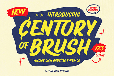 Century of Brush Font design font fonts letteing typeface