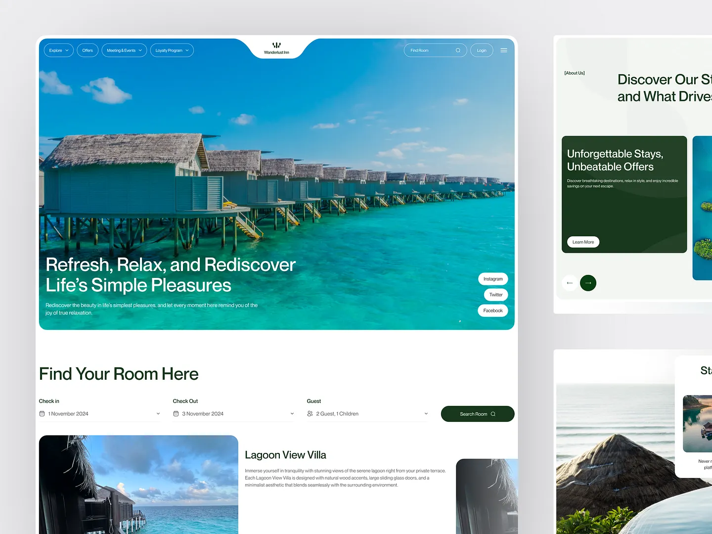 Stunning Travel Booking Website Design for Wanderlust Inn