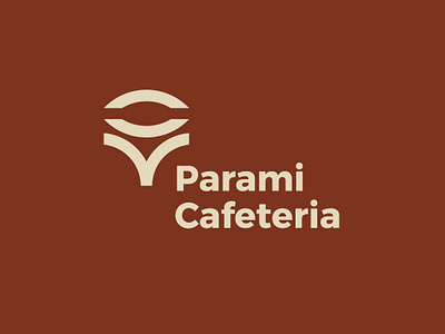 PARAMI CAFETERIA | LOGO DESIGN & BRAND IDENTITY beige book books branding cafe cafeteria coffee coffee shop design eye eyes graphic design illustration logo parami red typography vector